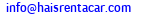 eMail de Hais Rent A Car 