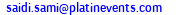 eMail de Platinum Events